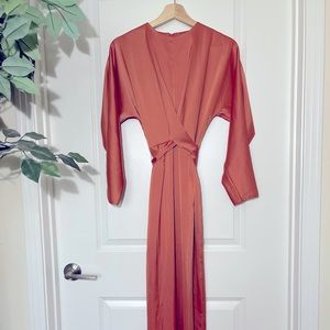 Satin maxi dress